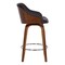Armen Living Alec 30" Bar Height Swivel Brown Faux Leather and Walnut Wood Bar Stool LCAEBAWABR30 - alternate 6